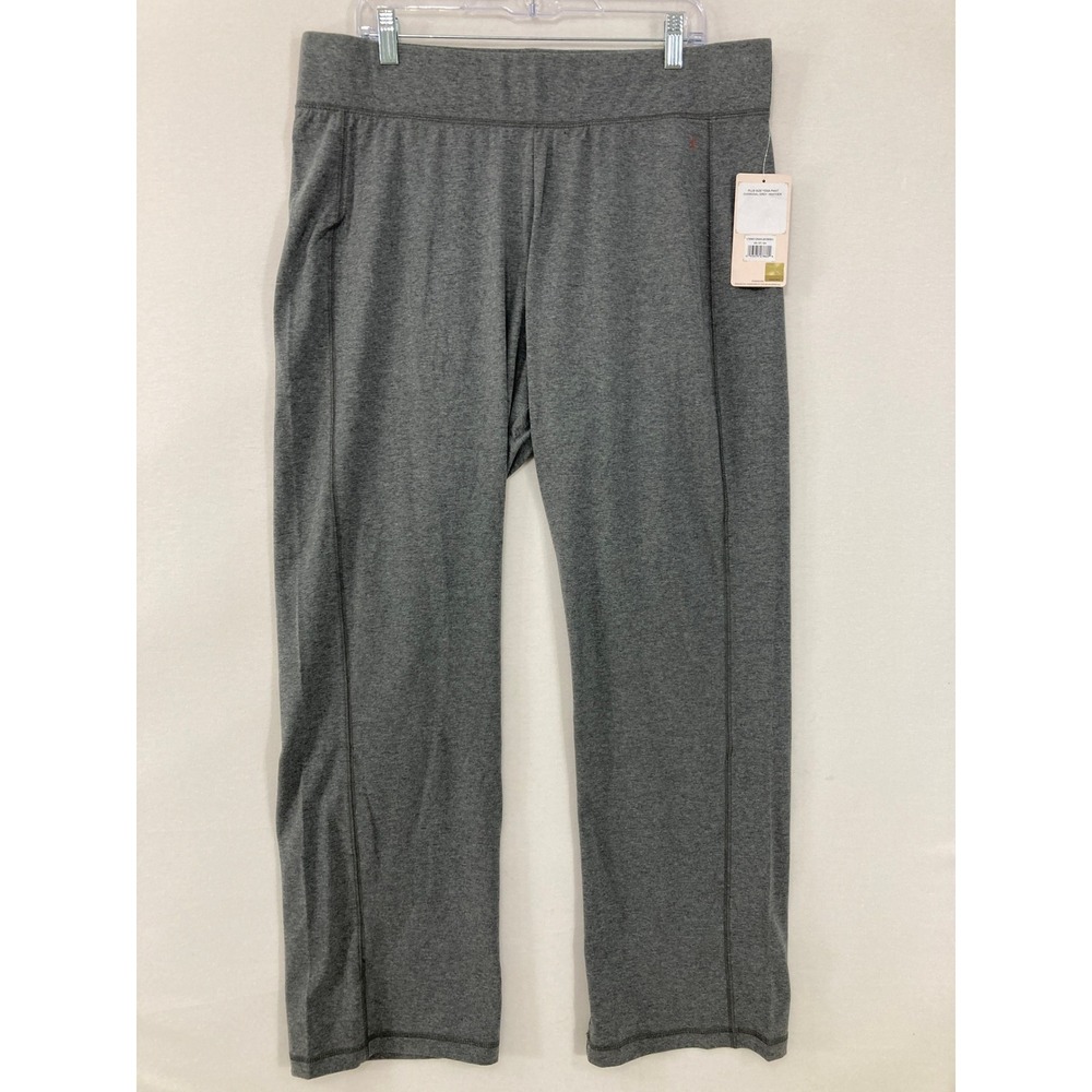 New Danskin Yoga Pants 2X Charcoal Grey Heather Activewear Loungewear Comfy